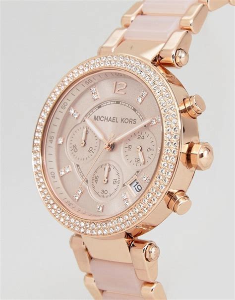 michael kors parker rose gold watch 5896|michael kors parker chronograph.